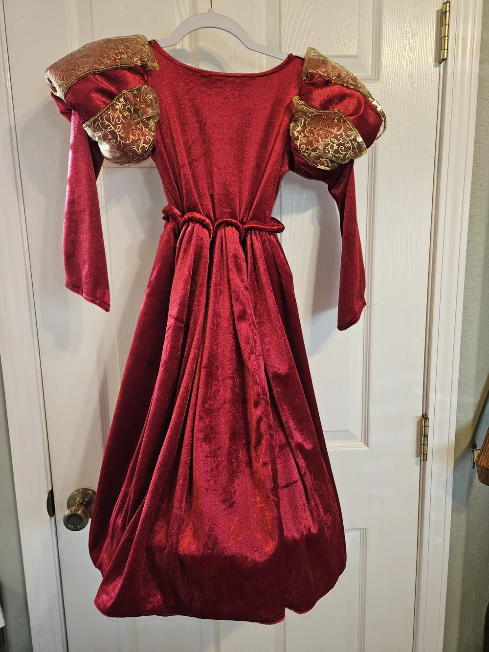 Girls Red and Gold Regal Princess Costume Dress - Halloween
